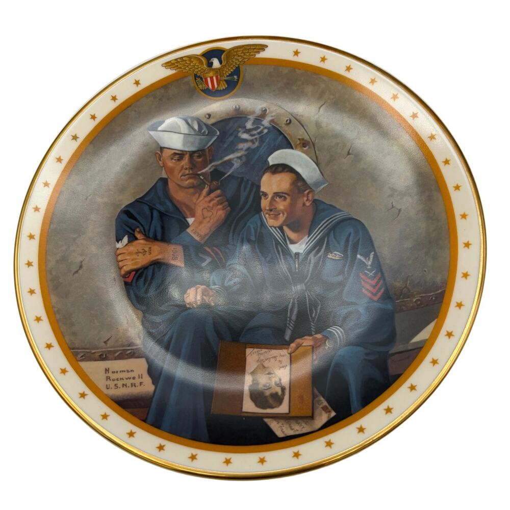 Vintage 1981 Norman Rockwell "Reminiscing" Collector Plate #01041